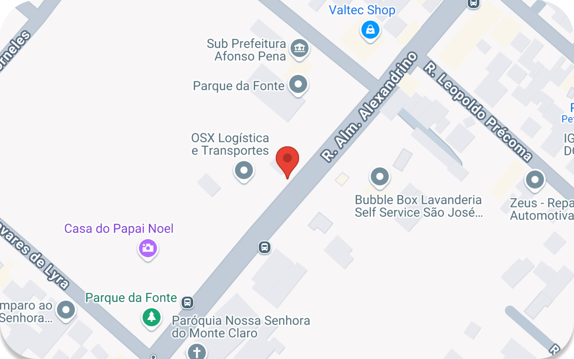Mapa da região de atendimento e localização da Agrofloresta Surucuá.